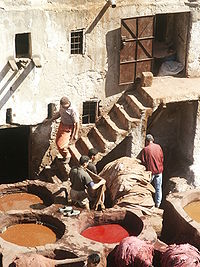 carpet dyeing in Fez